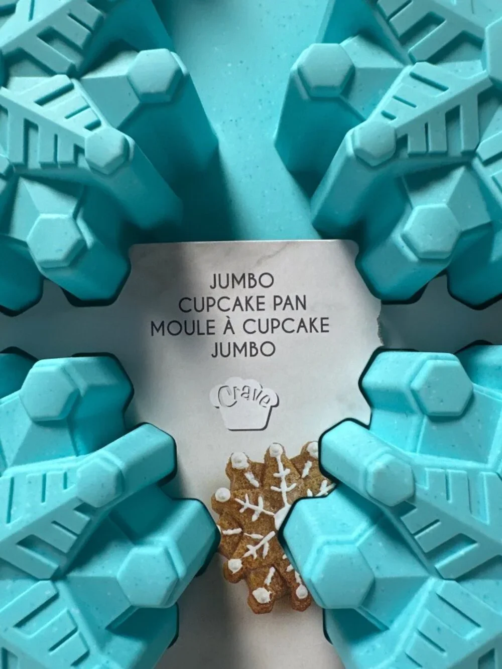 Trudeau Jumbo Snowflake Silicone Cupcake Pan For Baking & Decorating BPA-Free